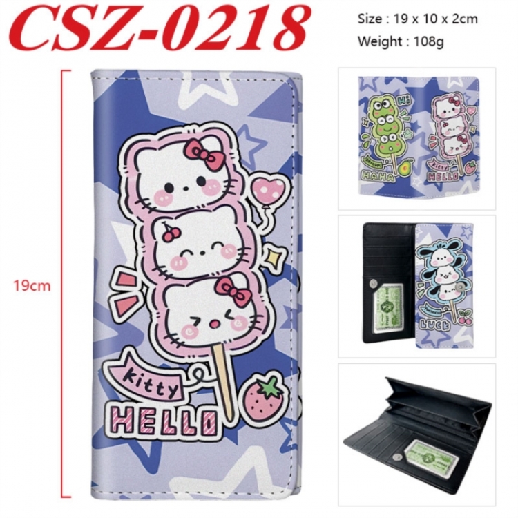 Sanrio Anime peripheral long three fold wallet 19x10x2cm