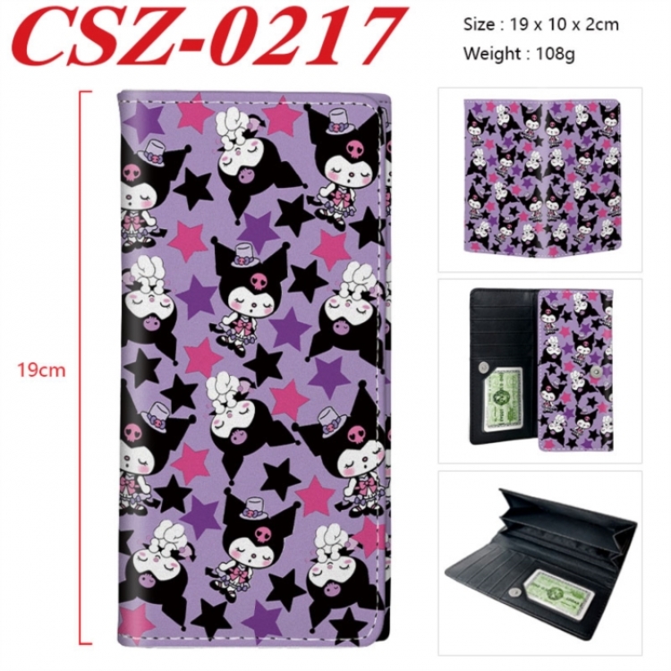 Sanrio Anime peripheral long three fold wallet 19x10x2cm