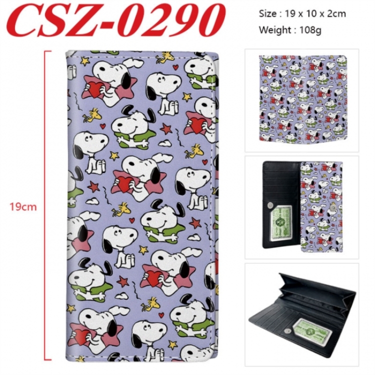 SNOOPY Anime peripheral long three fold wallet 19x10x2cm