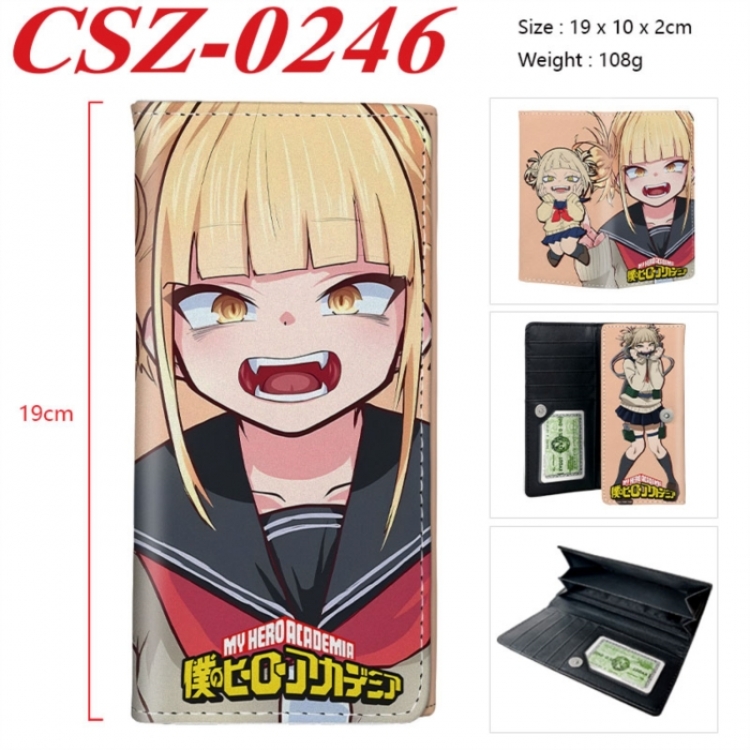 My Hero Academia Anime peripheral long three fold wallet 19x10x2cm