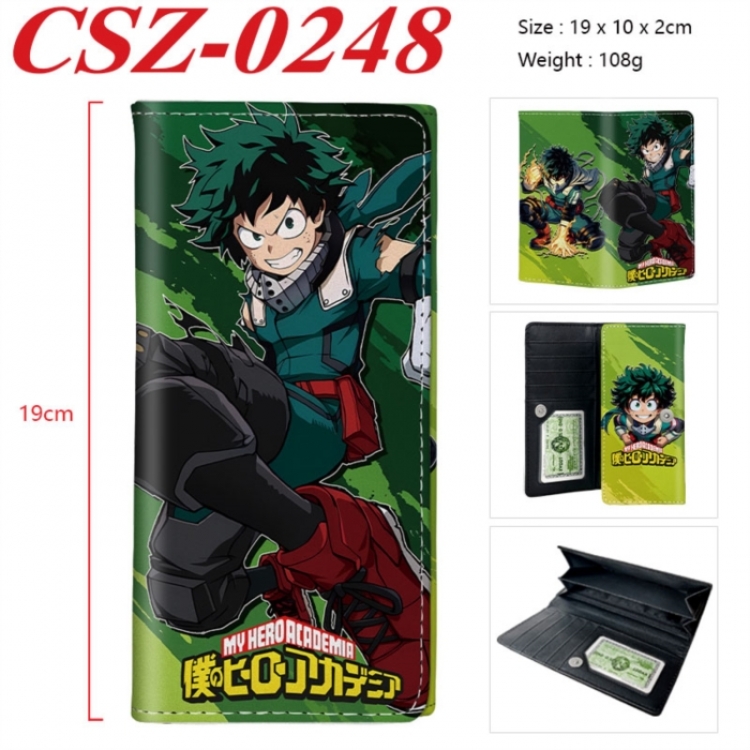My Hero Academia Anime peripheral long three fold wallet 19x10x2cm