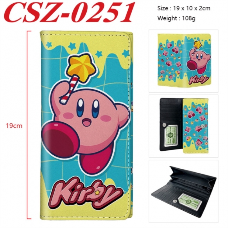 Kirby Anime peripheral long three fold wallet 19x10x2cm