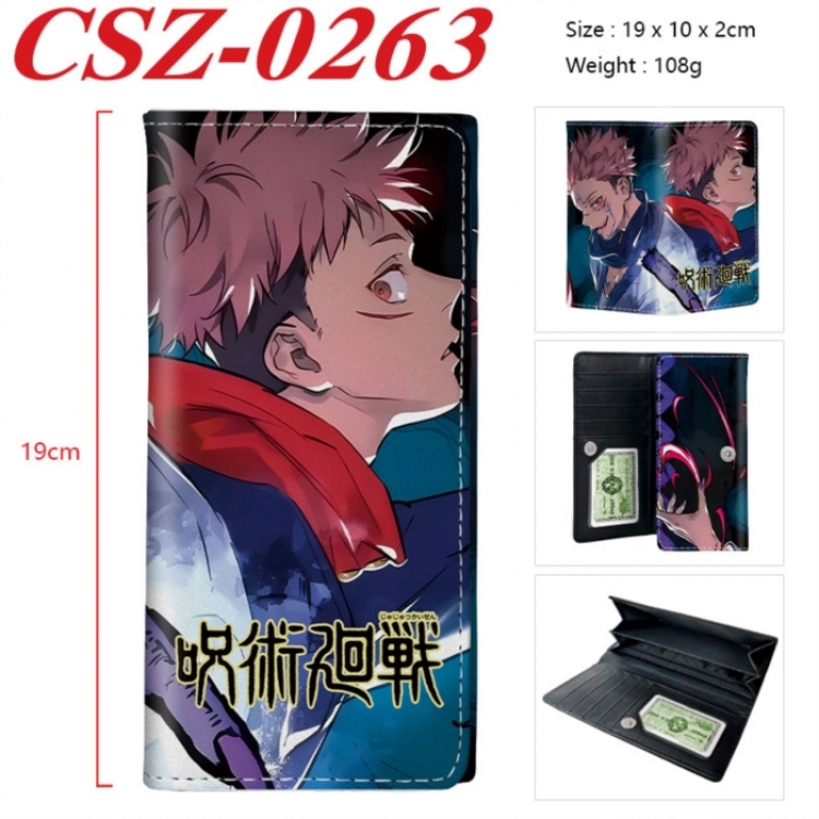 Jujutsu Kaisen Anime peripheral long three fold wallet 19x10x2cm