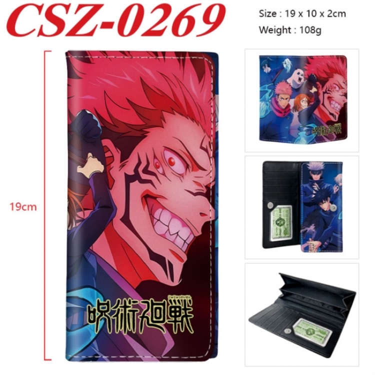 Jujutsu Kaisen Anime peripheral long three fold wallet 19x10x2cm