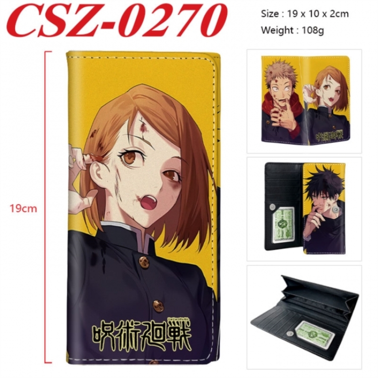 Jujutsu Kaisen Anime peripheral long three fold wallet 19x10x2cm