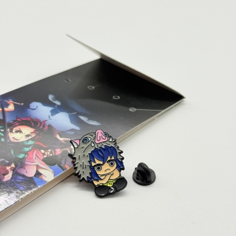 Demon Slayer Kimets Anime cartoon metal brooch  price for 5 pcs 
