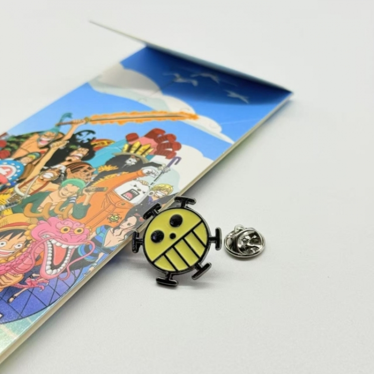 One Piece Anime cartoon metal brooch  price for 5 pcs 