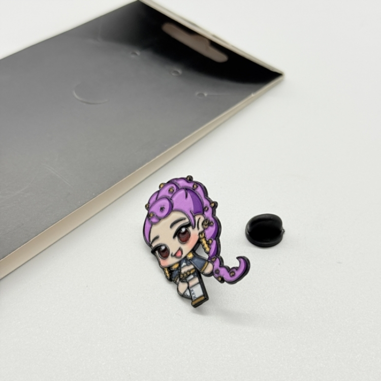 K-Pop Demon Hunters Anime cartoon metal brooch  price for 5 pcs 