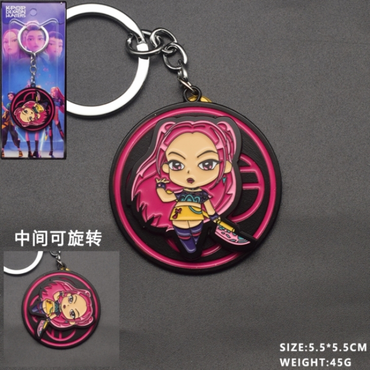 K-Pop Demon Hunters Anime peripheral rotatable keychain price for 5 pcs