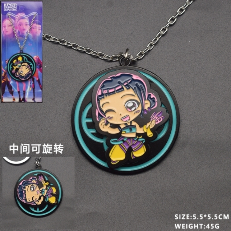 K-Pop Demon Hunters Anime peripheral rotatable necklace price for 5 pcs