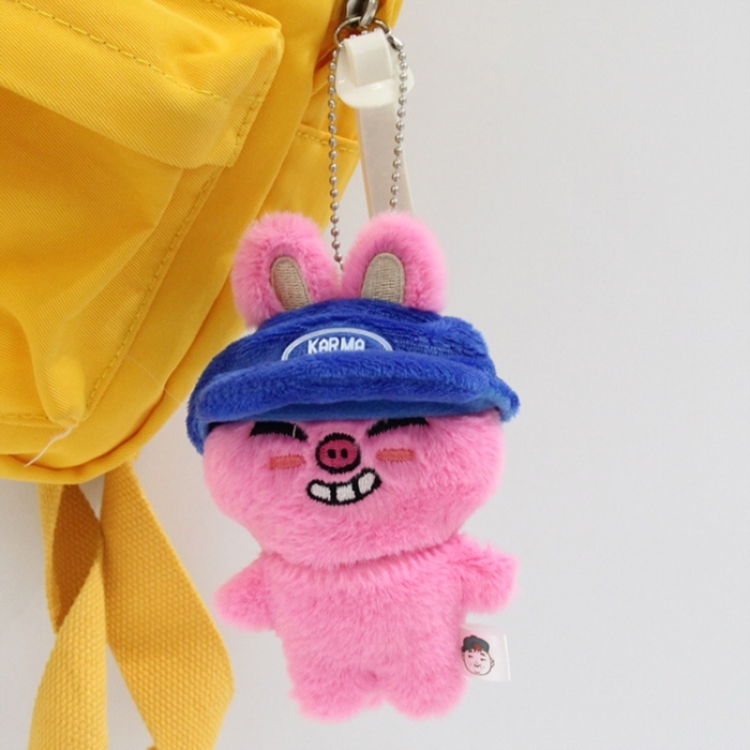 SKZOO Little rabbit fur+PP cotton plush toy pendant 12x7x4cm price for 5 pcs