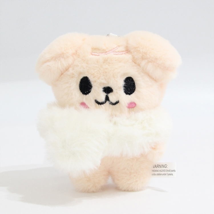 SKZOO Little rabbit fur+PP cotton plush toy pendant 12x8x5cm price for 5 pcs