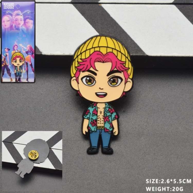 K-Pop Demon Hunters Anime cartoon metal brooch