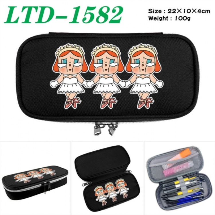 Crybaby Anime Waterproof canvas zipper clamshell pencil case pencil case 22x10x4cm