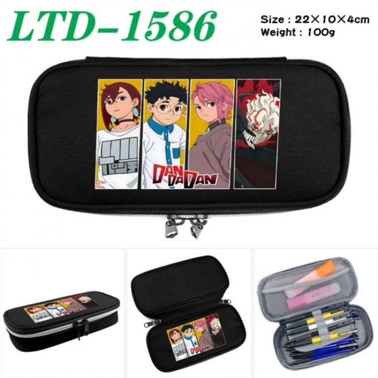 DANDADAN Anime Waterproof canvas zipper clamshell pencil case pencil case 22x10x4cm