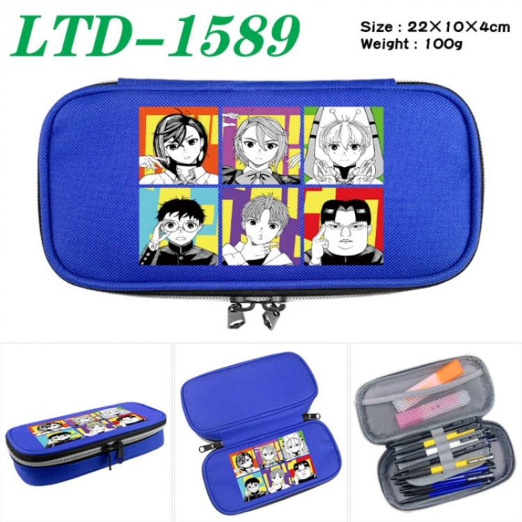 DANDADAN Anime Waterproof canvas zipper clamshell pencil case pencil case 22x10x4cm