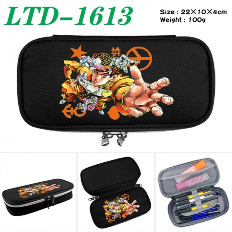 JoJos Bizarre Adventure Anime Waterproof canvas zipper clamshell pencil case pencil case 22x10x4cm