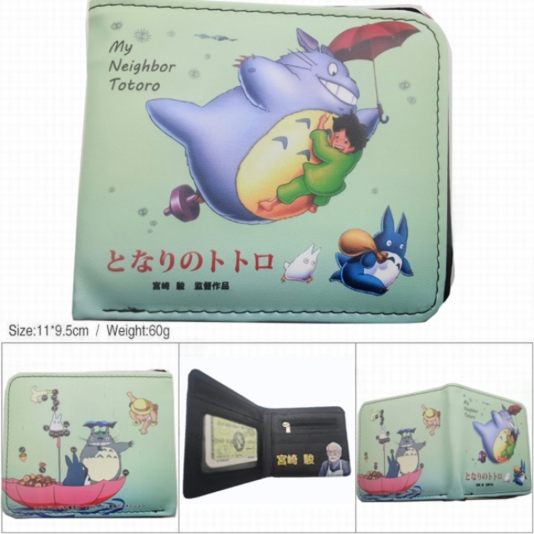 TOTORO 3D concave convex two fold short card wallet wallet wallet 11X9.5X2cm 65G