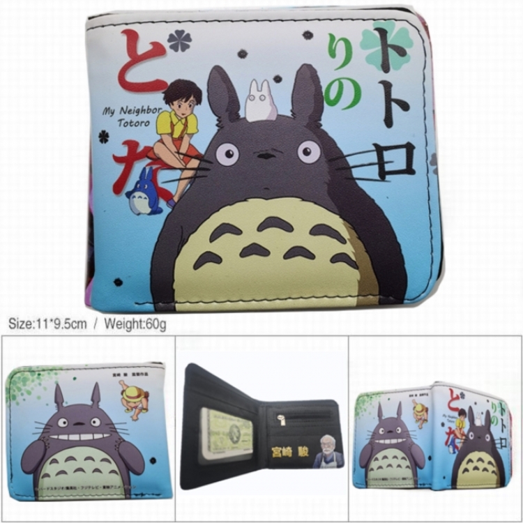 TOTORO 3D concave convex two fold short card wallet wallet wallet 11X9.5X2cm 65G