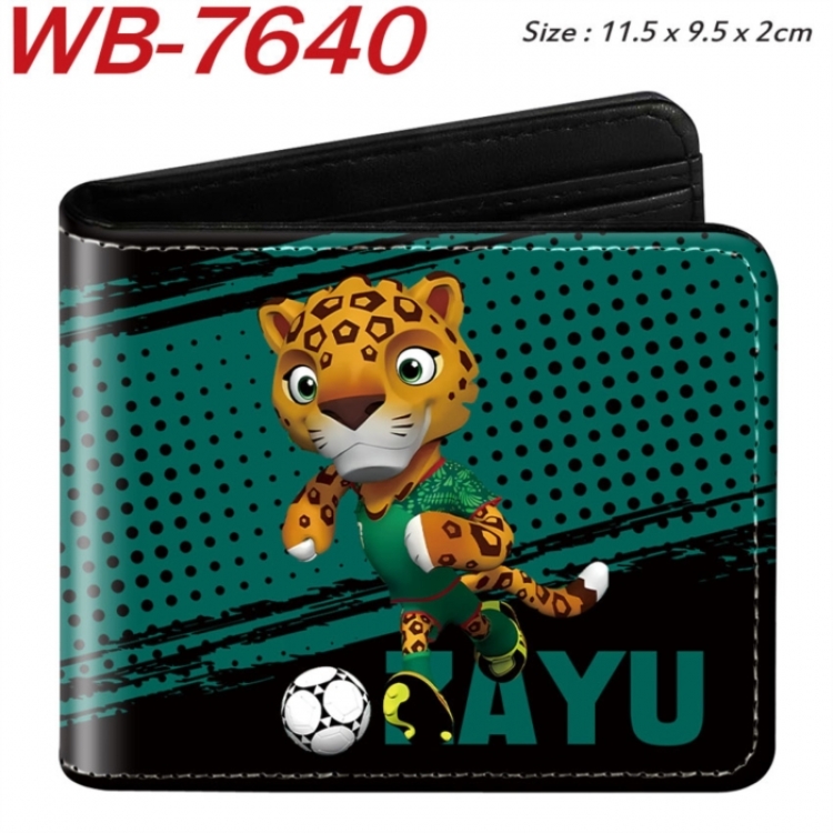 Clutch Animation color PU leather half fold wallet 11.5X9X2CM
