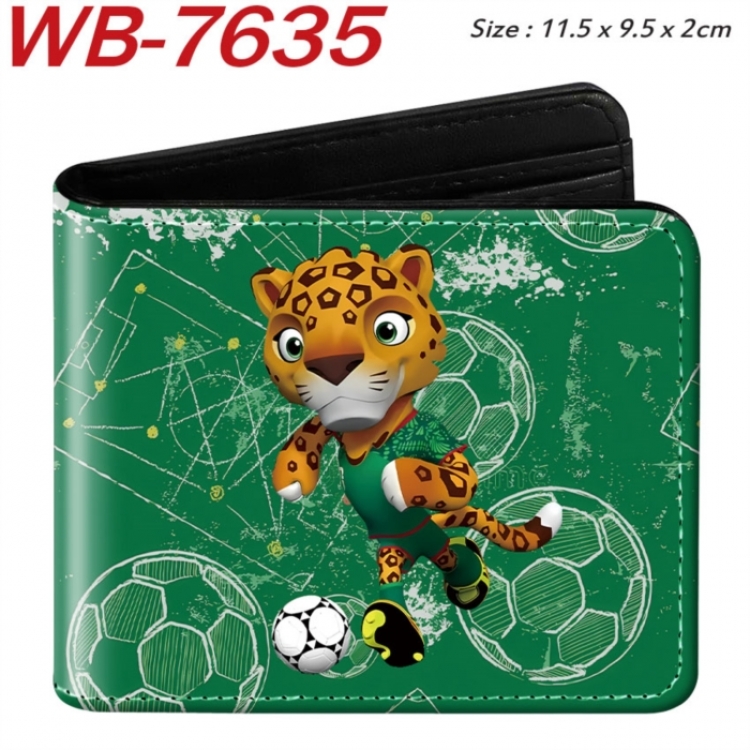 Clutch Animation color PU leather half fold wallet 11.5X9X2CM