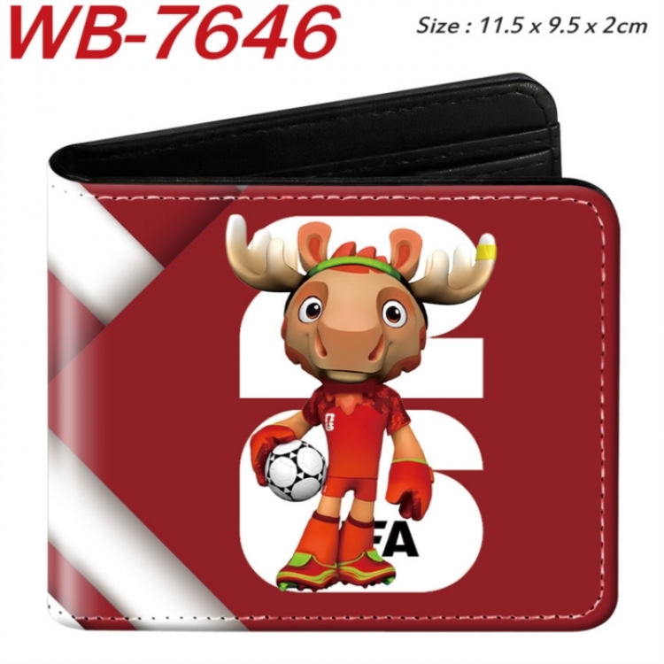 Clutch Animation color PU leather half fold wallet 11.5X9X2CM