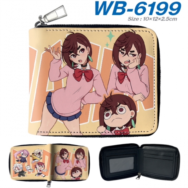 DANDADAN Anime color short full zip folding wallet 10x12x2.5cm