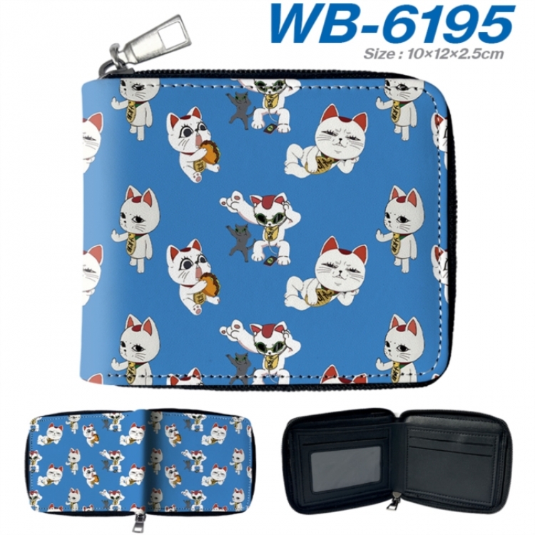 DANDADAN Anime color short full zip folding wallet 10x12x2.5cm