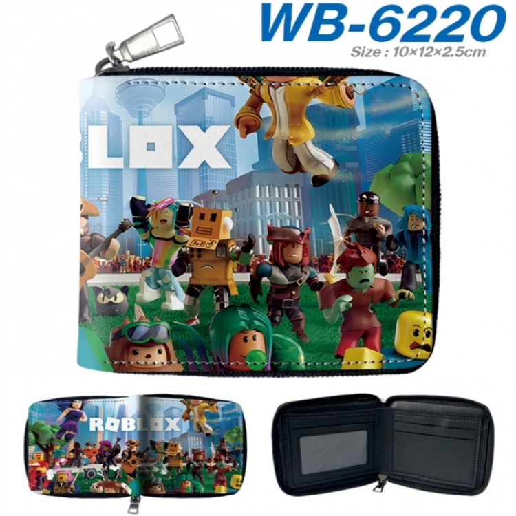 Roblox Anime color short full zip folding wallet 10x12x2.5cm
