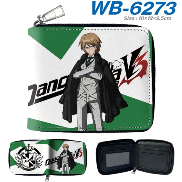 Dangan-Ronpa Anime color short full zip folding wallet 10x12x2.5cm