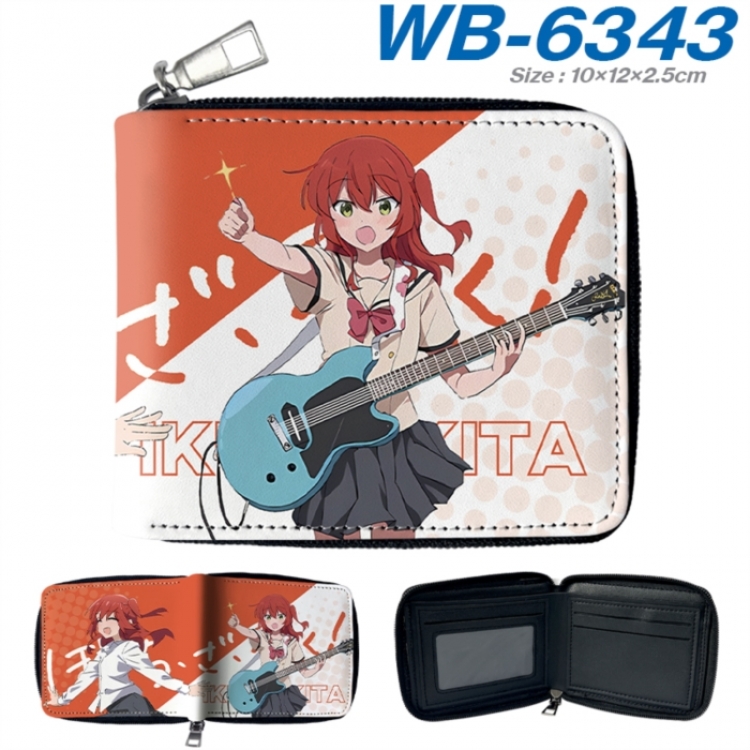 BOCCHI THE ROCK! Anime color short full zip folding wallet 10x12x2.5cm