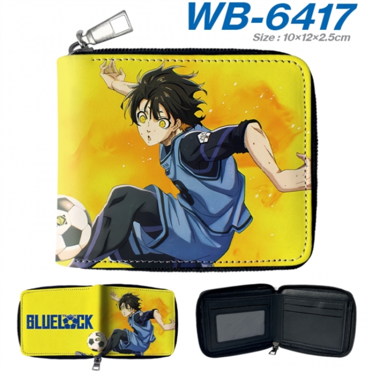 BLUE LOCK Anime color short full zip folding wallet 10x12x2.5cm