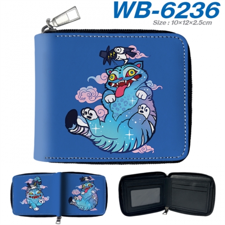 K-Pop Demon Hunters Anime color short full zip folding wallet 10x12x2.5cm