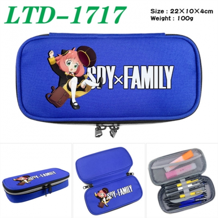 SPY×FAMILY Anime Waterproof canvas zipper clamshell pencil case pencil case 22x10x4cm