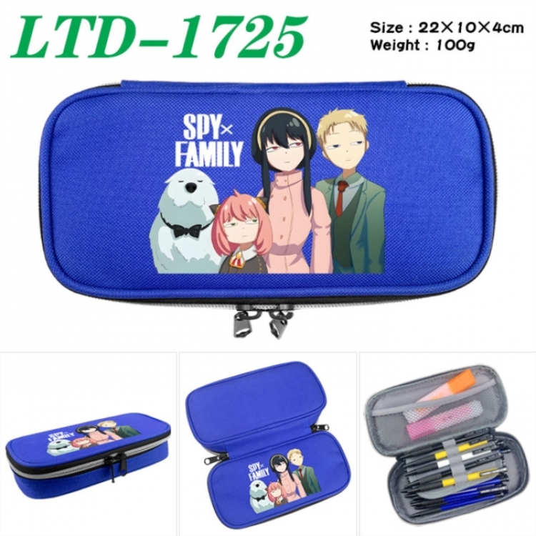 SPY×FAMILY Anime Waterproof canvas zipper clamshell pencil case pencil case 22x10x4cm