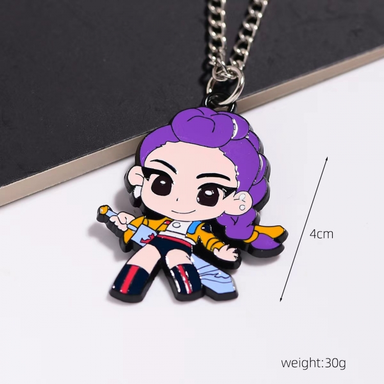 K-Pop Demon Hunters Anime cartoon metal necklace pendant price for 5 pcs 