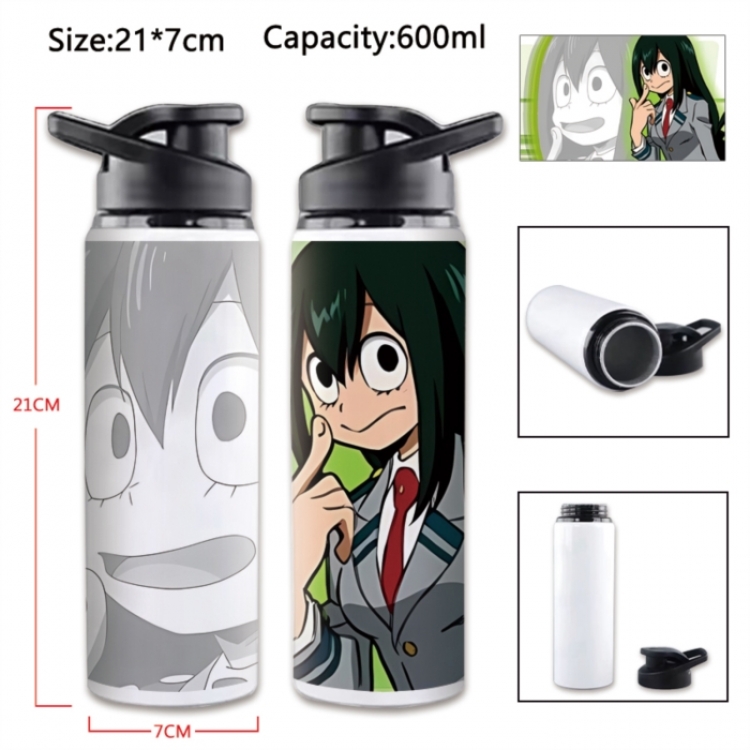  My Hero Academia Anime Printed Outdoor Sports Water Bottle 600ml 21x7cm