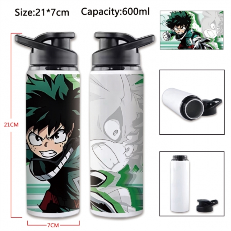 My Hero Academia Anime Printed Outdoor Sports Water Bottle 600ml 21x7cm