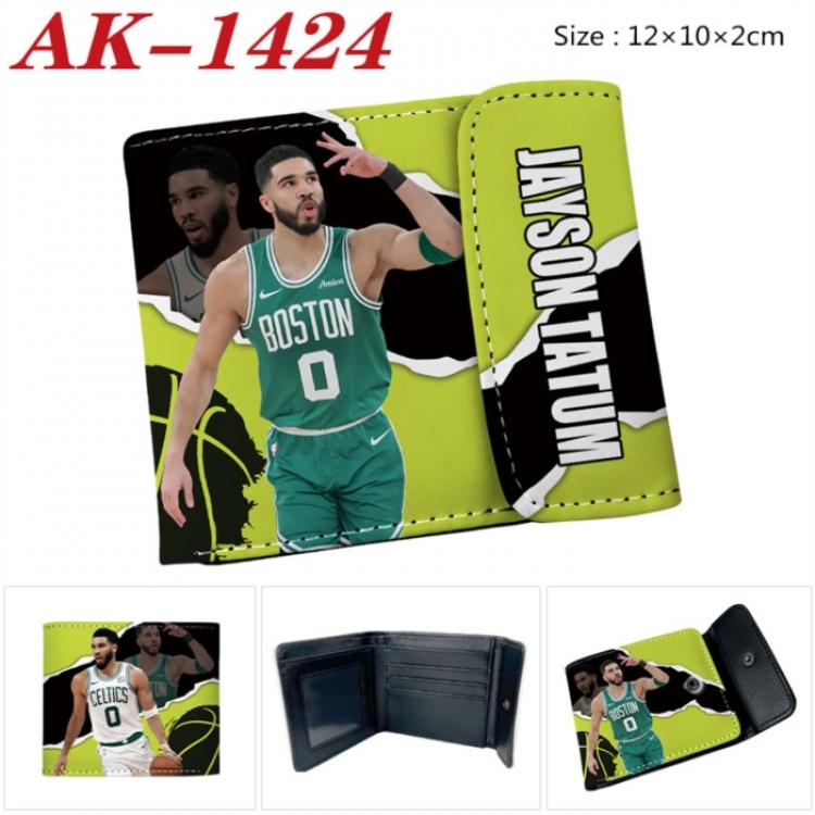 star player Anime PU leather full color buckle two fold wallet 12X10X2CM