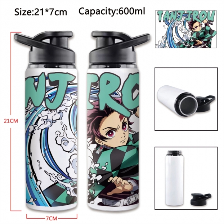 Demon Slayer Kimets Anime Printed Outdoor Sports Water Bottle 600ml 21x7cm