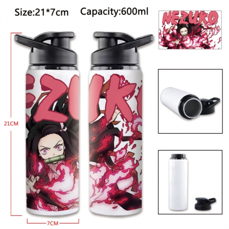 Demon Slayer Kimets Anime Printed Outdoor Sports Water Bottle 600ml 21x7cm