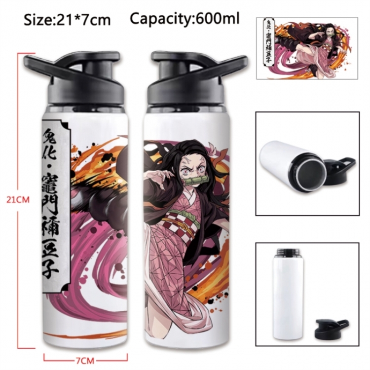 Demon Slayer Kimets Anime Printed Outdoor Sports Water Bottle 600ml 21x7cm