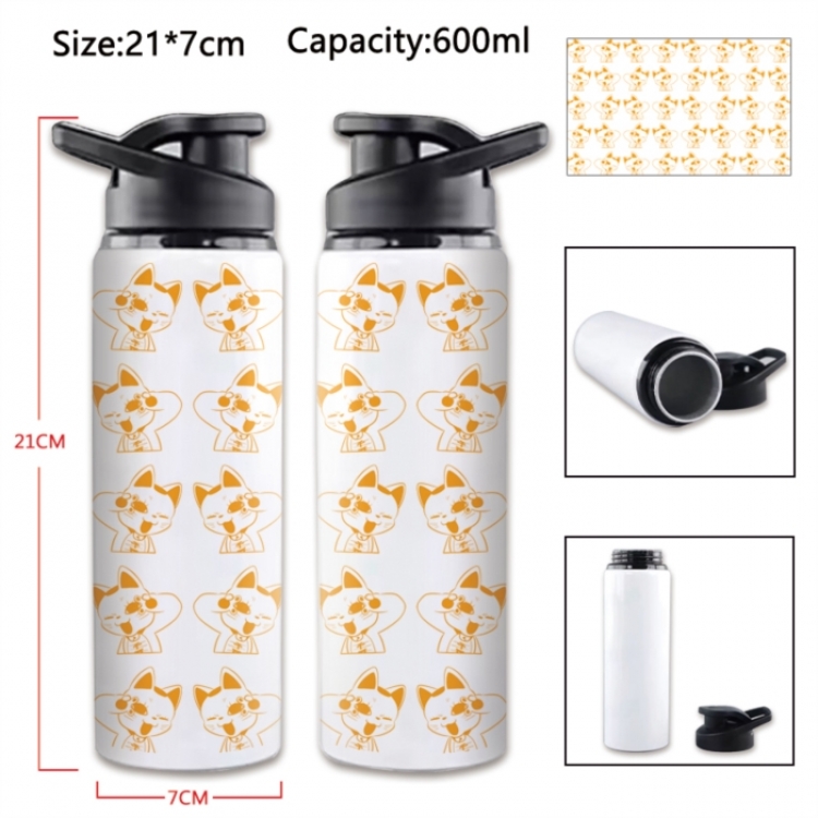DANDADAN Anime Printed Outdoor Sports Water Bottle 600ml 21x7cm
