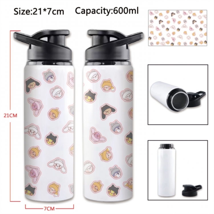 Straykids Anime Printed Outdoor Sports Water Bottle 600ml 21x7cm