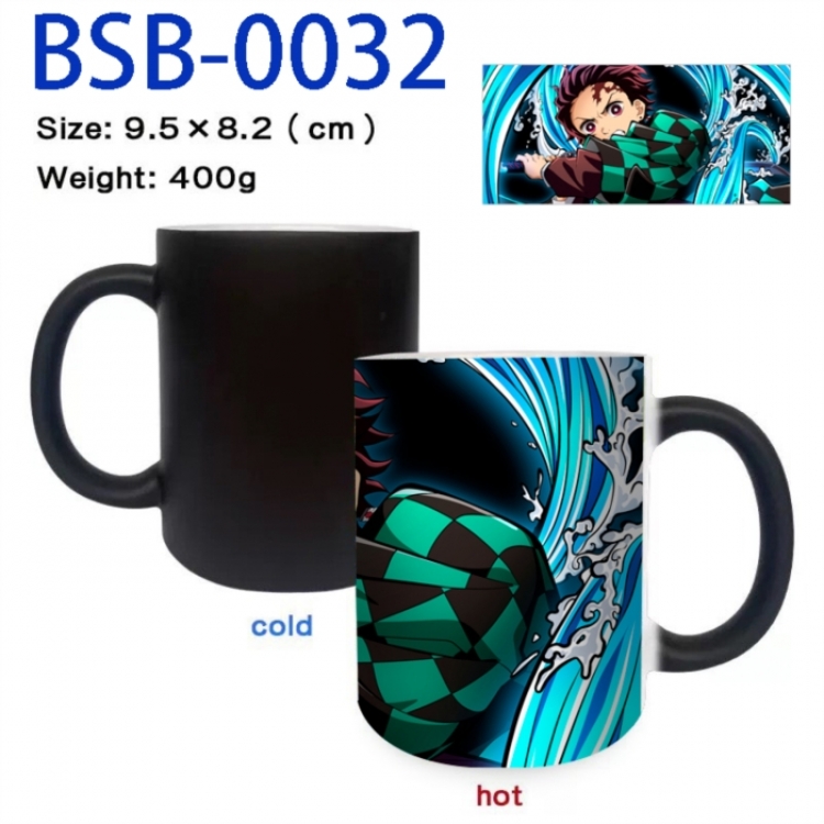 Demon Slayer Kimets Anime peripherals color changing ceramic cup tea cup mug 9.5X8.2cm