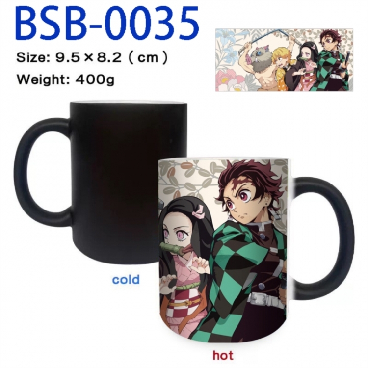 Demon Slayer Kimets Anime peripherals color changing ceramic cup tea cup mug 9.5X8.2cm