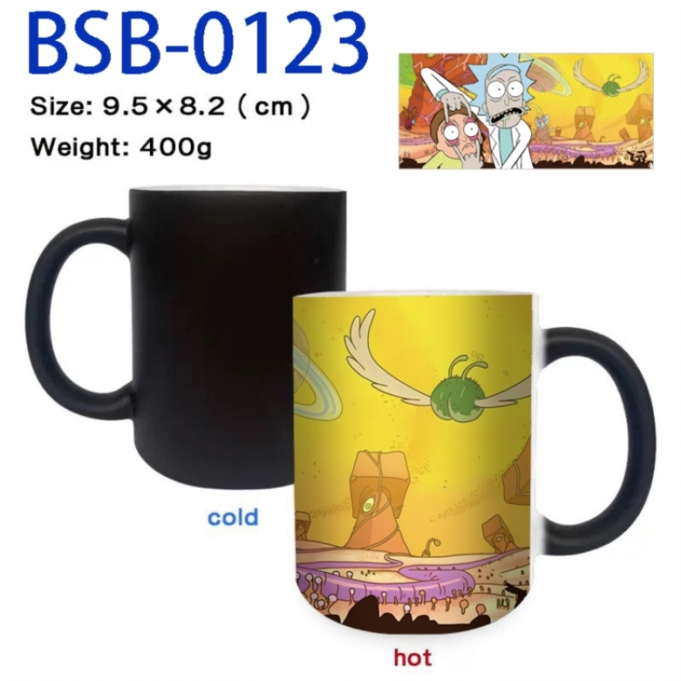Rick and Morty Anime peripherals color changing ceramic cup tea cup mug 9.5X8.2cm