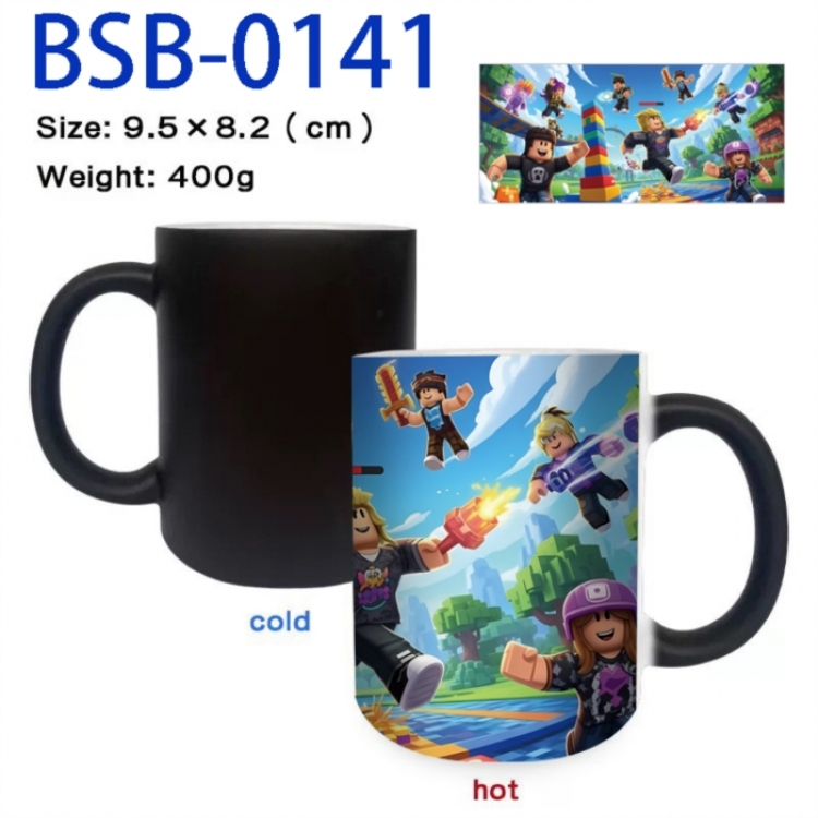 Roblox Anime peripherals color changing ceramic cup tea cup mug 9.5X8.2cm