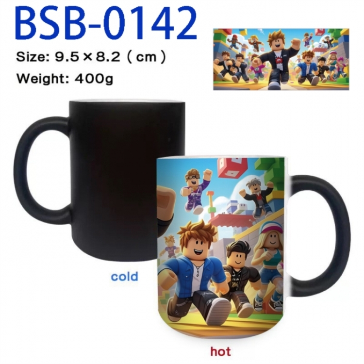 Roblox Anime peripherals color changing ceramic cup tea cup mug 9.5X8.2cm