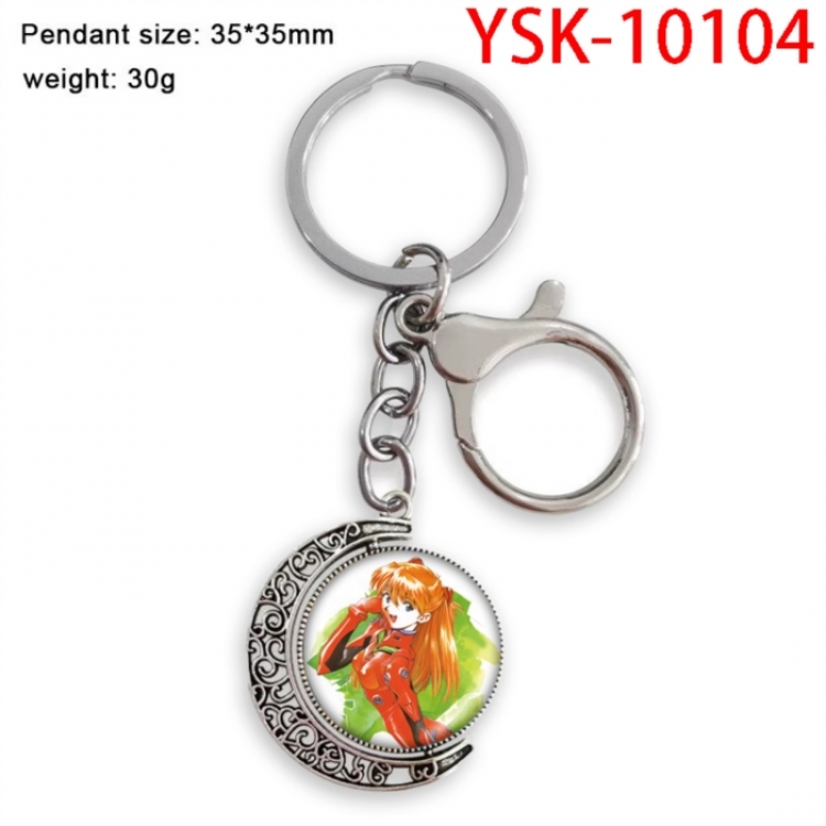 EVA Anime double-sided crystal rotating gemstone keychain pendant price for 5 pcs